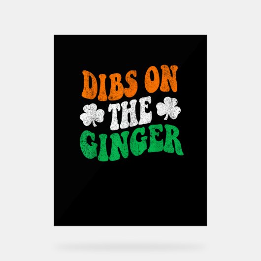 Dibs Sur Le Drapeau Irlandais Ginger Retro Drôle S (Recto)