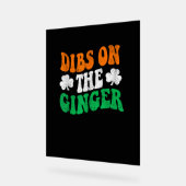 Dibs Sur Le Drapeau Irlandais Ginger Retro Drôle S (Angle)