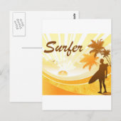 dibujo-surf_7 briefkaart (Voorkant / Achterkant)