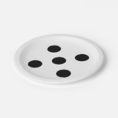 Dice 5 Pips Papieren Bordje (Gekanteld)