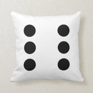 dice 6 en dice 1 kussen