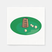 Dice and Cup Papier Napkins Servet (Voorkant)