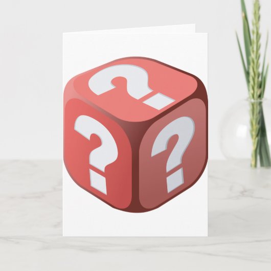 Dice Avec Points D'Question Cartes De Voeux (Devant)