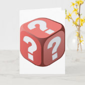 Dice Avec Points D'Question Cartes De Voeux (Fleur jaune)