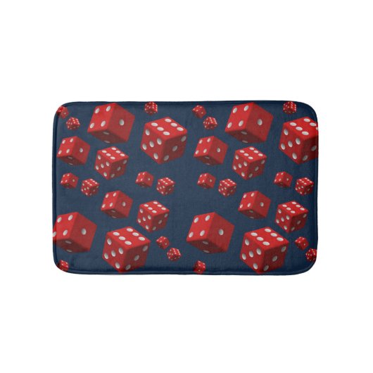 Dice blue douchewc badmat (Voorkant)