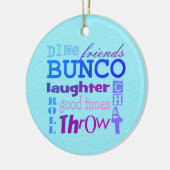 Dice Bunco Subway Art Words Typografie Keramisch Ornament (Links)