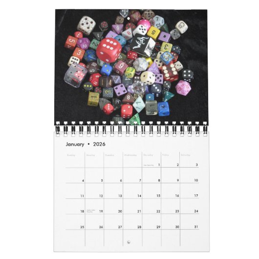 Dice Calendar Kalender (Jan 2026)