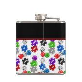 Dice Chips en Aces Poker Heupfles (Achterkant)