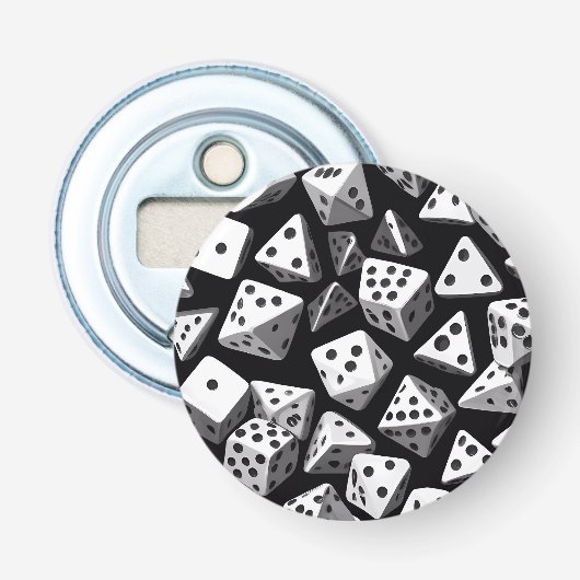 Dice Delight: een geometrische cascade Button Flesopener (Voorkant)