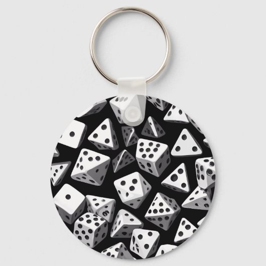 Dice Delight: een geometrische cascade Sleutelhanger (Achterkant)