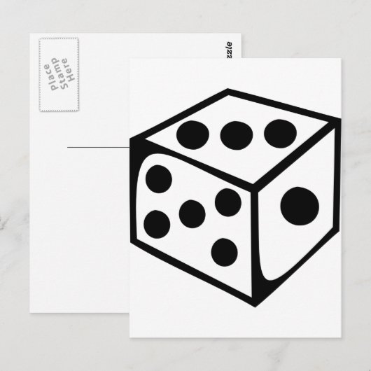 Dice - Drie Briefkaart (Voorkant / Achterkant)