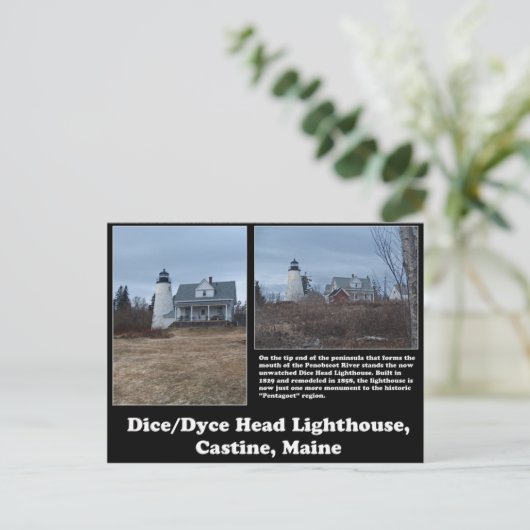 Dice/Dyce Head-vuurtoren Briefkaart (Staand voorkant)
