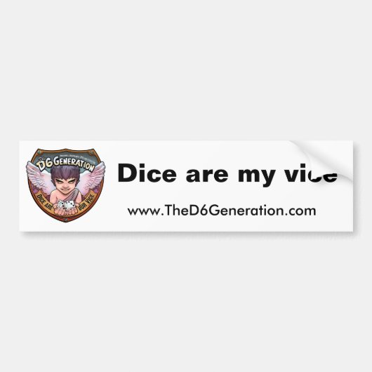 Dice is mijn vice-Bumpersticker Bumpersticker (Voorkant)