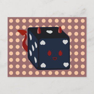 Dice met hart briefkaart