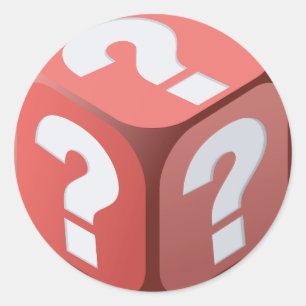 Dice met vraagtekens Stickers