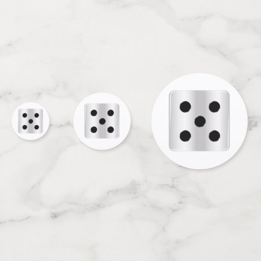 Dice Nummer vijf Confetti (Achterkanten)