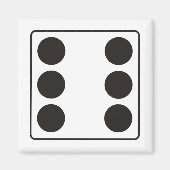 DICE-nummers 6 + je ruggengraat. Magneet (Voorkant)