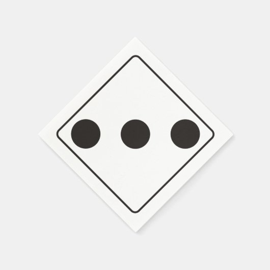 DICE-nummers van pips 3 + uw ruggengraat. Servet (Hoek)