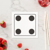 DICE-nummers van pips 4 + uw ruggengraat. Servetten (Insitu)