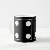 DICE-nummers van pips white 4 & 3 + uw ideeën Koffiemok (Voorkant links)
