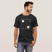 DICE-nummers van puntjes 2 wit + uw ideeën T-shirt (Voorkant volledig)