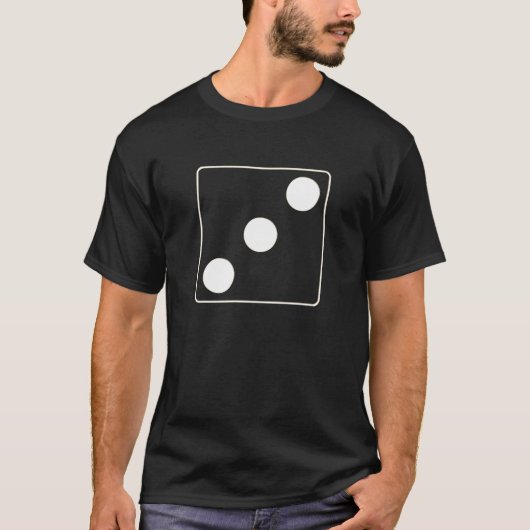 DICE-nummers van puntjes 3 wit + uw ideeën T-shirt (Voorkant)