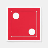 DICE-nummers witte pips 2 + uw ruggengraat. Servetten (Voorkant)