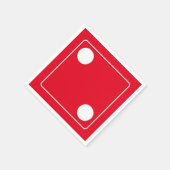 DICE-nummers witte pips 2 + uw ruggengraat. Servetten (Hoek)