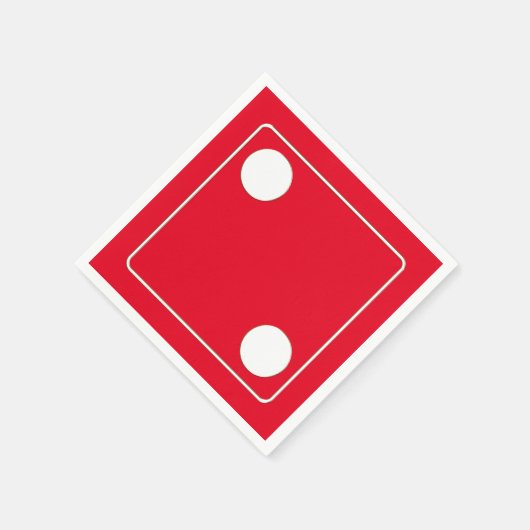 DICE-nummers witte pips 2 + uw ruggengraat. Servetten (Hoek)