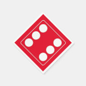 DICE-nummers witte pitten 6 + uw ruggengraat. Servetten (Hoek)