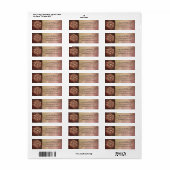 Dice | Orange Fantasy Tabletop Return Address Etiket (Full Sheet)