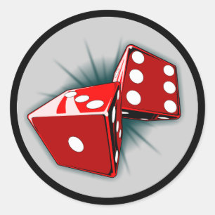 Dice Pair Ronde Sticker