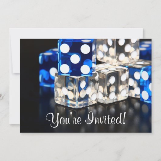 Dice Party Invitation Kaart (Voorkant)