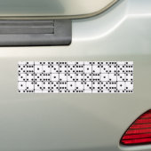 DICE PATTERN BUMPERSTICKER (Op auto)