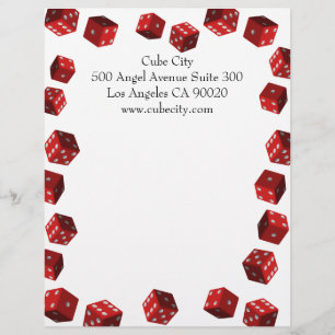Dice Players Letterhead Briefhoofd Sjabloon