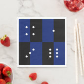 Dice polka-puntpatroon/zwart servet (Insitu)