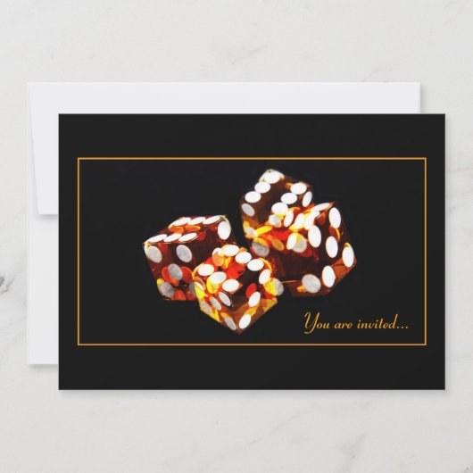 Dice roll - invitation à la soirée de la chance (Devant)