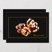 Dice roll - invitation à la soirée de la chance (Devant / Derrière)