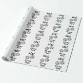 Dice Rolling Six Het is mijn beurt Roll Dice Cadeaupapier (Uitgerold)