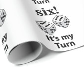 Dice Rolling Six Het is mijn beurt Roll Dice Cadeaupapier (Rol Hoek)