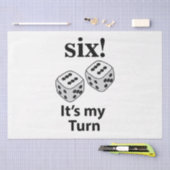 Dice Rolling Six Het is mijn beurt Roll Dice Tissuepapier (Craft)