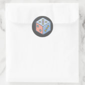 Dice Ronde Sticker (Tas)