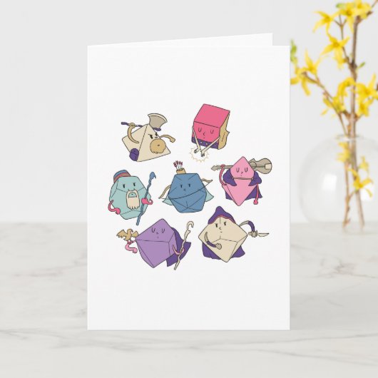 Dice-tekens Kaart (Gele Bloem)