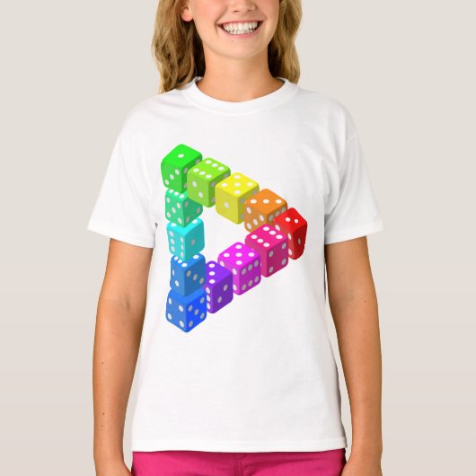 Dice Triangle Girls T-Shirt (Devant)