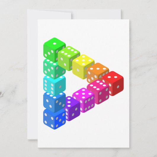 Dice Triangle Invitations (Devant)