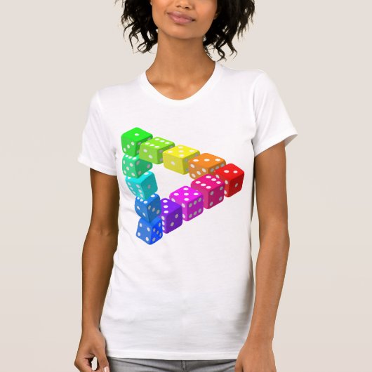 Dice Triangle Womens T-Shirt (Devant)