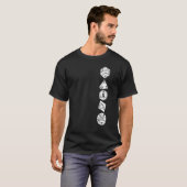 Dice W20 W12 W8 Rpg Tafelsysteem met opening boven T-shirt (Voorkant volledig)