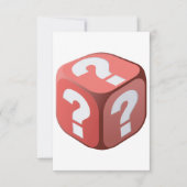 Dice with Vraag Marks Uitnodiging (Voorkant)