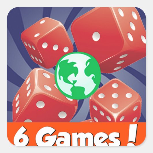 Dice World Stickers! Vierkante Sticker (Voorkant)