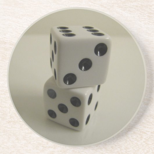 Dice Zandsteen Onderzetter (Voorkant)